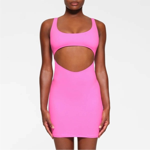 SKIMS Other - Skims Signature Cut Out Pink Tank Dress SWIM